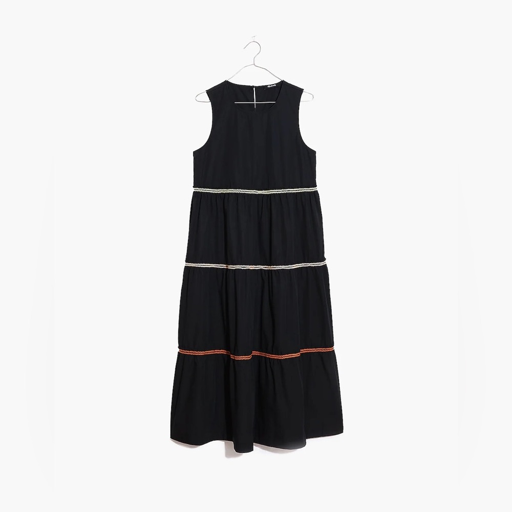 MADEWELL Rickrack Cattail Tiered Dress Size Small